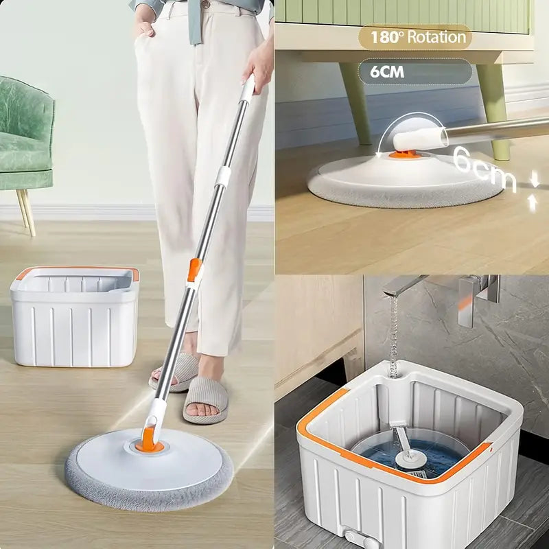 Self Wringing Mope with 4 Microfiber Pads